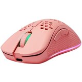 DELTACO GAMING Mi&amp;scaron; Wireless ultralahki 70g teža, RGB, SPCP6651, 400-4800 DPI, 1000 Hz, ROZA Slike