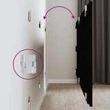  Uzglavlje za krevet Crno 159,5x3x60 cm od masivne borovine | shoptok.hr