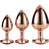 DREAMTOYS komplet analnih čepov gleaming love rose gold | Shoptok.si