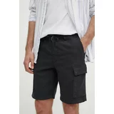 PepeJeans Kratke hlače GYMDIGO CARGO moške, črna barva, PM801077