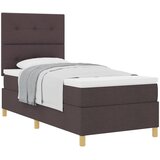  Krevet s opruga kutije Tamno smeđa 100 x 200 cm tkanina | shoptok.hr
