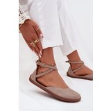 Zazoo Women's Suede Ballet Flats Barefoot With Straps 191 Gray | shoptok.hr