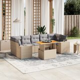 Maison Chic Seti vrtnega pohištva - Vrtna garnitura - Vrtni pohištvo set 8-delna z blazinami bež poli ratan, (21798922) | Shoptok.si