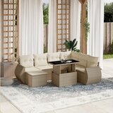 vidaXL 8-dijelni set vrtnih sofa od poliratana s jastucima bež | shoptok.hr