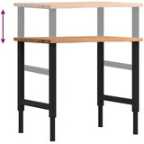  Radni stol svijetlosmeđi 80x60x(71,5-98) cm masivno drvo hrast | shoptok.hr