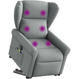 vidaXL električni masažni naslanjač s funkcijo vstajanja svetlo siv | Shoptok.si