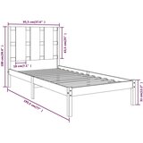  Posteljni okvir iz trdnega lesa 90x190 cm, (20906668) | Shoptok.si