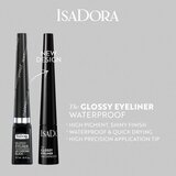 IsaDora Glossy Eyeliner vodoodporno črtalo za oči odtenek 40 Chrome Black 2,5 ml | Shoptok.si