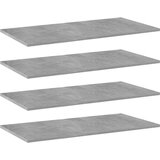 Police za knjige 4 kom siva boja betona 80x40x1 5 cm od iverice | shoptok.hr