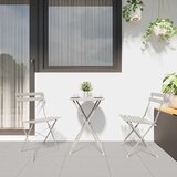  Sklopivi bistro set 3 pcs Bež Čelik | shoptok.hr