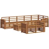  Set vanjskih sofa 9 kom. Prirodna Poliester | shoptok.hr