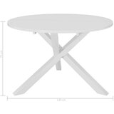 vidaXL Jedilna miza MDF 120x75 cm bela | Shoptok.si