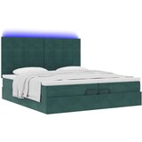 vidaXL okvir kreveta s madracima tamnozeleni 200x200cm baršunasti | shoptok.hr