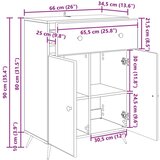  Strani šal s predalom Star les 66 x 34,5 x 90 cm Inženirski les, (5000217602) | Shoptok.si