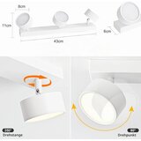 DOUGHELEC LED stropna svetilka s 3 reflektorji 18 W, 3000 K, bela | Shoptok.si