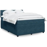  box spring s madracem plavi 160 x 200 cm baršunasti | shoptok.hr