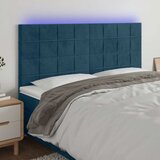  LED uzglavlje tamnoplavo 160x5x118/128 cm baršunasto | shoptok.hr