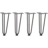 vidaXL Noge za mizo za lase 4 kosi naravno jeklo 30 cm trdno jeklo | Shoptok.si