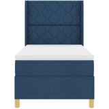 vidaXL Box spring krevet s madracem Plava 90 x 190 cm tkanina | shoptok.hr
