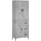  Visoka komoda siva betona 69,5x34x180 cm od konstruiranog drva | shoptok.hr
