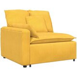  Modularni kauč s naslonom za ruke i jastucima svijetložuti 100 cm | shoptok.hr
