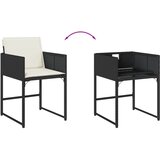  9-dijelni vrtni blagovaonski set s jastucima crni od poliratana | shoptok.hr