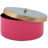 PT LIVING Rožnata dekorativna kovinska škatla za shranjevanje ø 16x6 cm Double Funky – | Shoptok.si