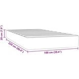  Vzmetnica z žepkasto vzmetjo temno modra 100x220x20 cm žamet | Shoptok.si
