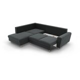 Cosmopolitan Design Tamno siva baršunasti sklopiva/s prostorom za odlaganje kutna garnitura (s lijevim kutom/u obliku slova L) Kyoto – | shoptok.hr