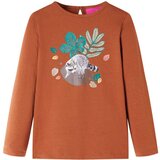  Dječja majica s dugim rukavima boja konjaka 116 | shoptok.hr