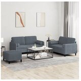 vidaXL 3-dijelni set sofa s jastucima tamnosivi baršunasti | shoptok.hr