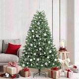 vidaXL Umetno Zložljivo Božično Drevo Zelena 180 cm PVC in kovina | Shoptok.si