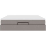 vidaXL Otomanski posteljni okvir z vzmetnico taupe 160x200 cm blago | Shoptok.si
