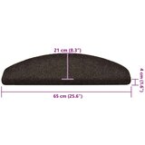  Ljepljivi tepisi za stepenice 30 kom tamnosmeđe 65x21x4 cm | shoptok.hr