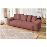 Bobochic Paris Svetlo rožnata sedežna garnitura iz rebrastega žameta 280 cm Voltaire – | Shoptok.si