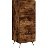  Komoda boja dimljenog hrasta 34,5x34x90 cm konstruirano drvo | shoptok.hr