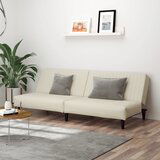  The Living Store Kavč dvosed z ležiščem krem žamet - Raztegljiv Kavč, (21494980) | Shoptok.si