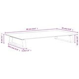  Stalak za monitor bijeli 60 x 35 x 8 cm kaljeno staklo i metal | shoptok.hr