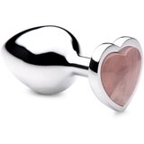 Booty Sparks Gemstones Rose Quartz Heart Anal Plug Medium | shoptok.hr