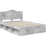  Krevetna konstrukcija s uzglavljem Betonska siva 150 x 200 cm | shoptok.hr