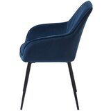 Unique Furniture Tamno plave baršunaste blagovaonske stolice u setu s naslonima za ruke 2 kom Nolan Stripe – | shoptok.hr