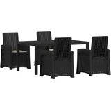  Vrtni set za objed 5 kom. Antracit i Svjetlosiva PP 150 cm | shoptok.hr