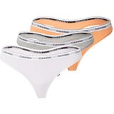 Calvin Klein Tangice siva / oranžna / črna / off-bela | Shoptok.si