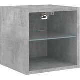  4-dijelni zidni TV elementi s LED svjetlima boja betona drveni | shoptok.hr