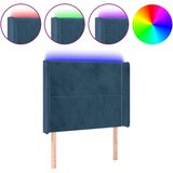 Maison Chic led posteljno vzglavje - vzglavna omarica - nočna omarica temno modro 103x16x118/128 cm žamet, (21711609) Cene