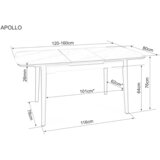 Molarem Home stol APOLLO - MDF + keramika | shoptok.hr