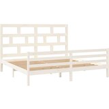  Posteljni okvir bel iz borovine 200x200 cm, (20646841) | Shoptok.si