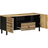 Maison Chic TV omarica - TV enota - Televizijska omarica črna 105x33,5x46 cm masivni neobdelan les Mango, (21699505) Cene