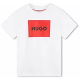 Hugo Otroška bombažna kratka majica bela barva
