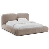 Micadoni Svjetlo smeđi tapecirani bračni krevet s prostorom za odlaganje s podnicom 200x200 cm Martina – | shoptok.hr